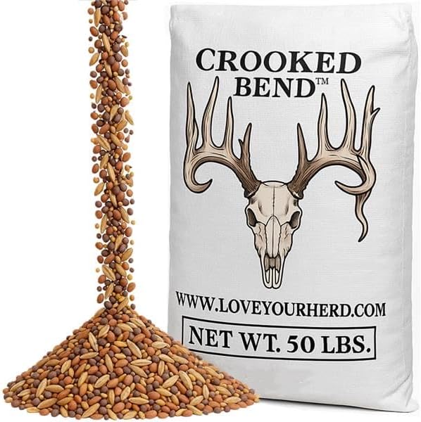 Crooked Bend Branson's Buffalo Blend 50LB Bulk Whitetail Food Plot Seed for Deer Turkey Pheasant Dove Elk &amp Duck Plant Seeds Grow Forage to Feed &amp Attract Wildlife to Hunting Plots No