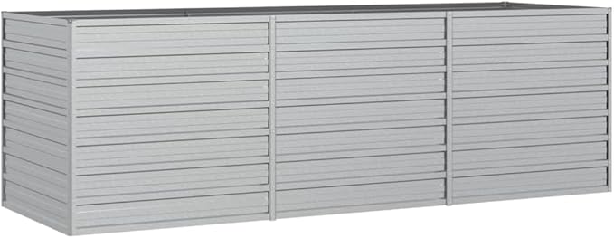 Garden Raised Bed 94.5x31.5x30.3 Galvanized Steel SilverWeight:36.6lbs316886