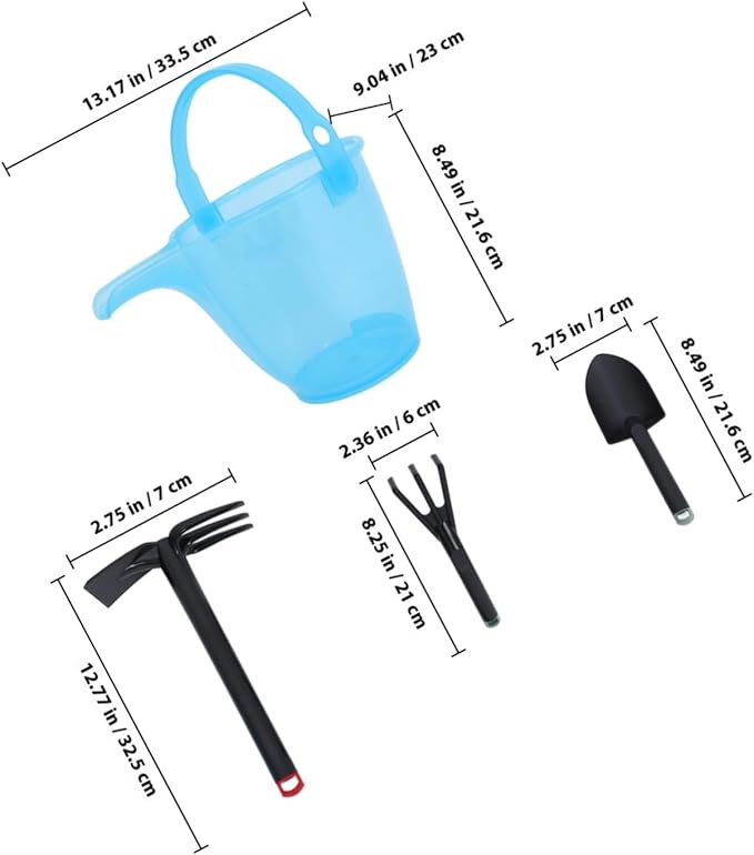Multipurpose Garden Tool Set Lightweight PP Plastic Small Rake Shovel Fork for Beach Sand Play and Backyard Digging Safe Non-Slip Gardening