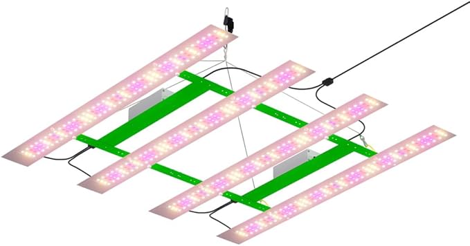800W LED Plants Grow Lights with UV/IR Driver Dimmable Full Spectrum Growth Lamps Small Greenhouse 624 LEDs with Bloom for Indoor Hydroponic Plant Flower Vegetable Seedling Growing/Flowering Fill Lamp