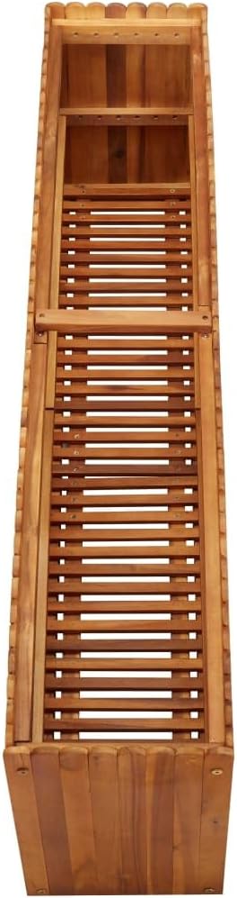 Solid Acacia Wood Garden Raised Bed Planter Box for Vegetables Grass Lawn Yard 59.1x11.8x19.7-385