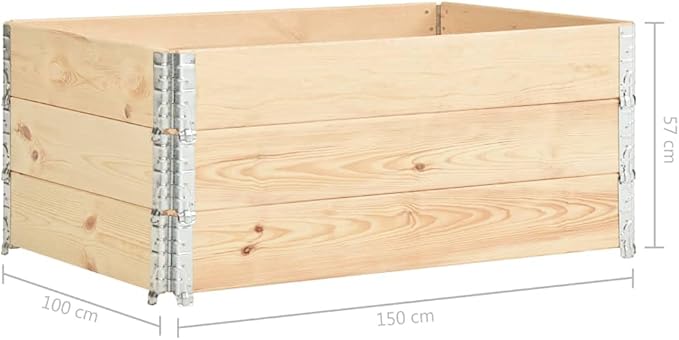 3pcs Stackable and Collapsible Wooden Pallet Collar Raised Garden Bed Small Pet Enclosures Multipurpose and Adjustable Storage Solution with Foldable Design 39.4x59.1-457