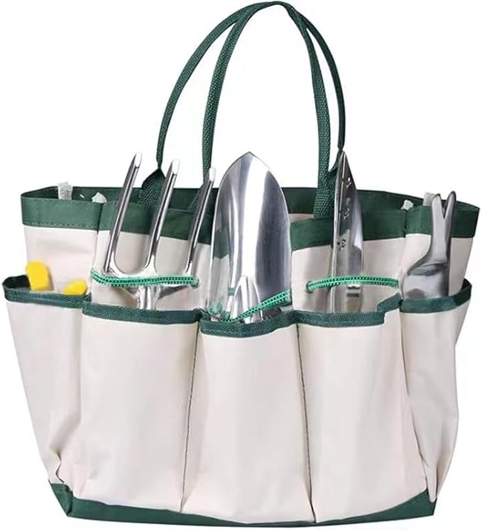 Premium 11-Piece Aluminum Alloy Stainless Steel Garden Tool Set in Gift Box Off white SJYISET1101