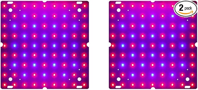 2Pack 150W LED Plants Grow Light Seedings Cultivation Lights AC100-277V Hydroponic Planting Panel Lights UV/IR Greenhouse Tent Succulent Vegs Potting Flowers Fruits Cactus Moss Filling Lights US Plug