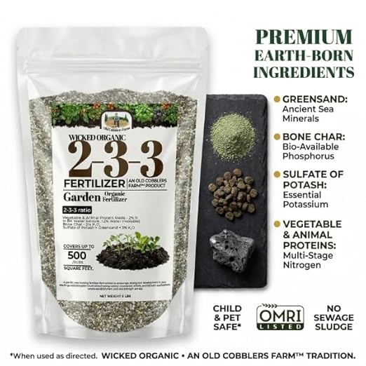Old Cobblers Farm Wicked Organic Seed Starter Fertilizer 2-3-3 – Gentle Nutrition for Strong Root Development (5 lbs | 10 lbs | 15 lbs | 20 lbs) (10 lbs)