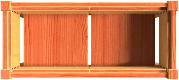 Wax Brown Solid Pine Wood Raised Garden Bed Outdoor Planter Box for Flowers Herbs Vegetables 27.6 x 12.2 x 27.6 Inch Rectangular Elevated Planters for Outdoor Plants