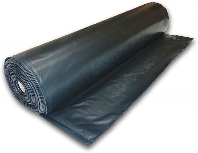 Farm Plastic Supply Hydroponics 6 mil Black Plastic Sheeting - Hydroponic Growing Kit Hydroponic Liner Hydroponics Hydroponic Growing Pond Liner Black Plastic Sheeting (20' x 30')