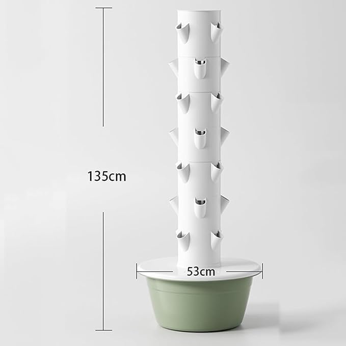 Tower Garden Hydroponics Growing System Hydroponic Growing Kit with LED Light Intelligent Timing Automatic Water Circulation Soilless Culture for Indoor Herbs Fruits and Vegetables