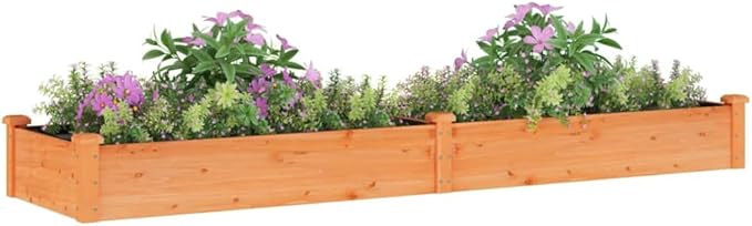 SKM Garden Raised Bed Brown Solid fir Wood Large Garden Raised BedBrown (Weight 17.64KG)