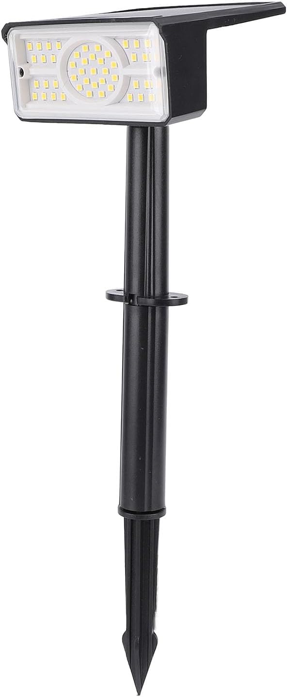 Outdoor Waterproof Spotlights 49 LEDs Solar Landscape Light - Bright Illumination IP65 Weather Ideal for Garden Yard Lawn (Warm Light)