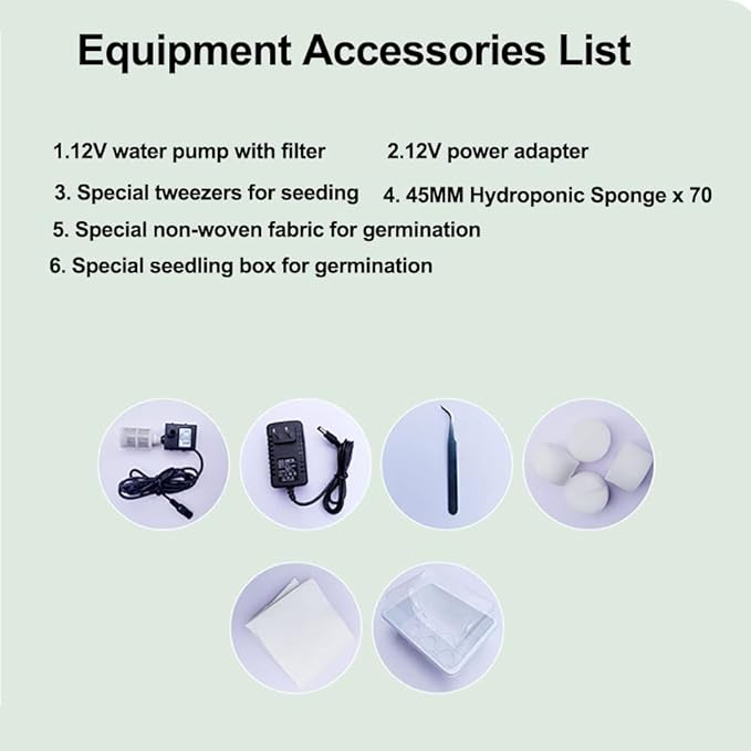 GeRRiT Hydroponics Tower Hydroponic Growing System Aeroponics Grow Kit Aquaponics Planting System for Herbs Fruits and Vegetables with Hydrating Pump Adapter Seeding Bed &amp Net Pots