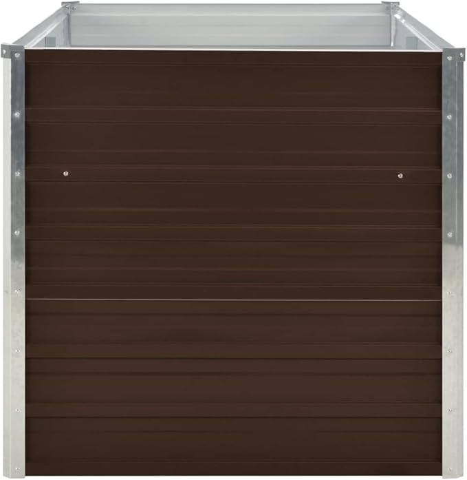 SKM Raised Garden Bed Metal Raised Garden Beds Outdoor Brown 63x31.5x30.3 Galvanized Steel