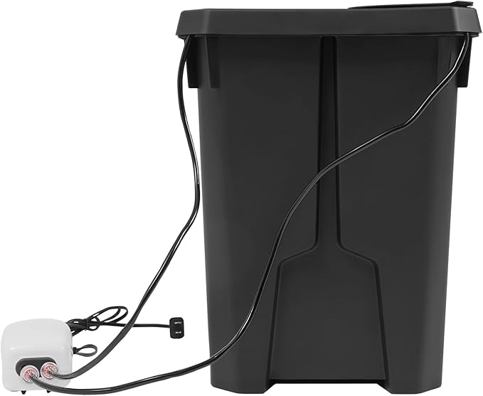 Hydroponics Growing Bucket 7.13 Gallon Professional Culture Bucket System 27L Deep Water Culture with Air Pump Hydroponics Growing System for Greenhouse Garden Balcony Office (1Pcs)
