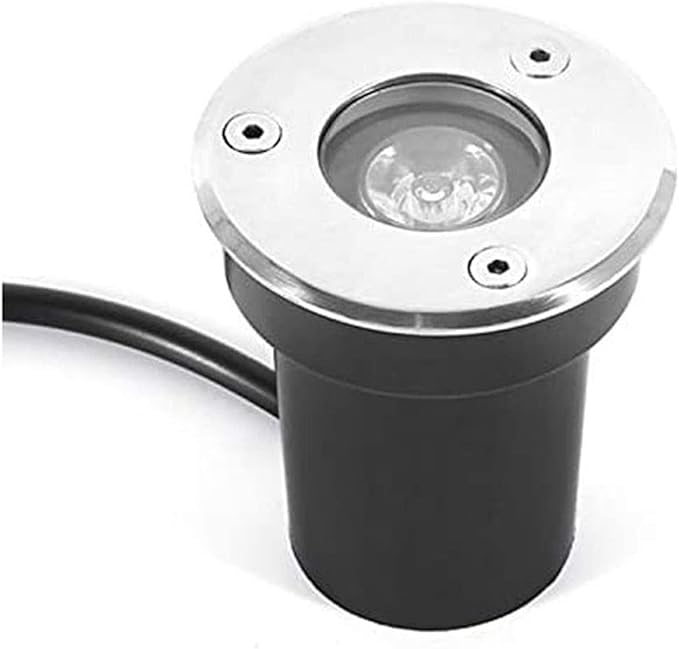 1W IP67 Waterproof LED Underground Light Stainless Steel Recessed Spotlight for Outdoor Terrace (White &amp Green 12V)