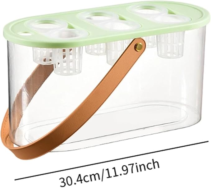 MYCENSE Hydroponics Grower Box Hydroponics Tool with 6 Holes Hydroponic System Growing Box Indoor Tabletop Mini Aquarium for Indoor Green