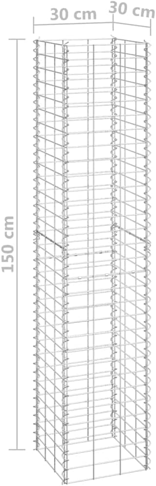 Gabion Raised Beds 4 pcs Garden boxes Gabion cages for retaining walls Outdoor Backyard Planter Suitable for Lawn Cafes Backyard Patio Outdoor Landscape 11.8x11.8x19.7/39.4/59.1/78.7 Iron
