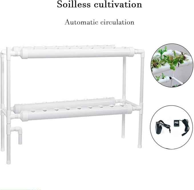 Indoor Garden Hydroponics Growing System Kit Hydrophonic Planter Grower PVC Drinking Water Pipe Soilless Cultivation for Vegetable