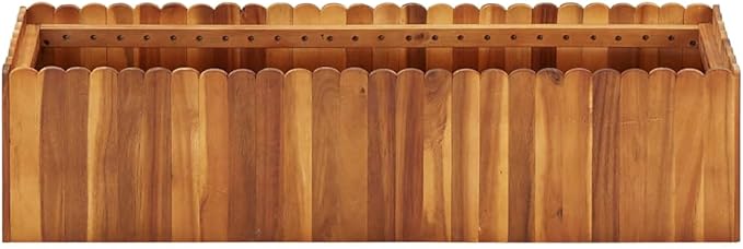 Garden Raised Bed Gardening Box Planter Boxes Garden beds Outdoor Patio planters Suitable for Corridor Nursery Courtyard Orchard 39.3x11.8x9.8 Solid Acacia Wood