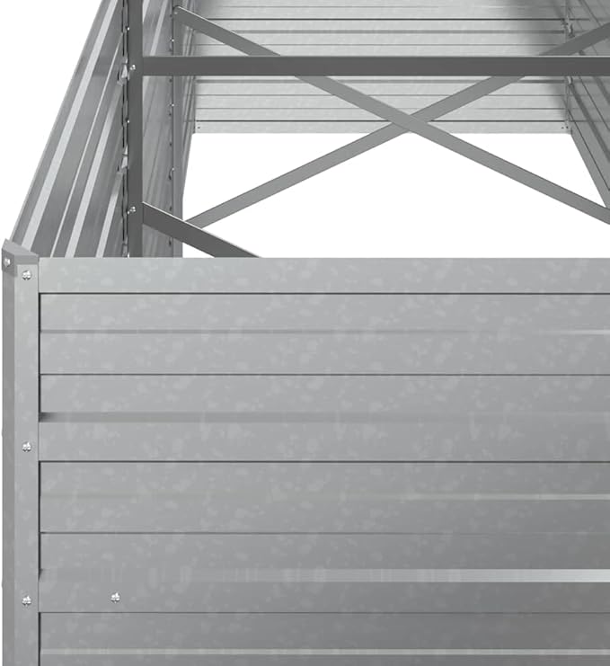 Garden Raised Bed Silver Galvanized Steel Large Garden Raised Bed Gardening Pots &amp Planters 316886