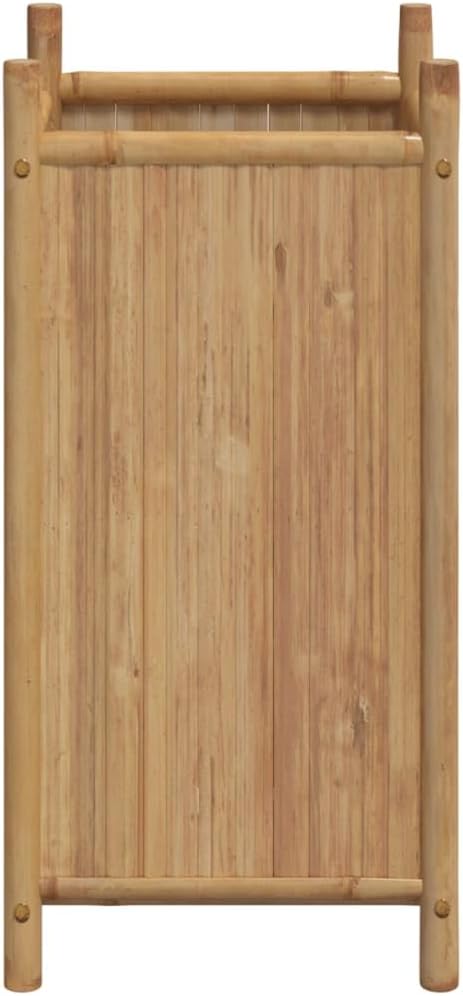 Planter Raised Garden Bed Planter Boxes Outdoor Garden Boxes Suitable for Backyard Restaurants Flowers Patios 15.7x15.7x31.5 Bamboo