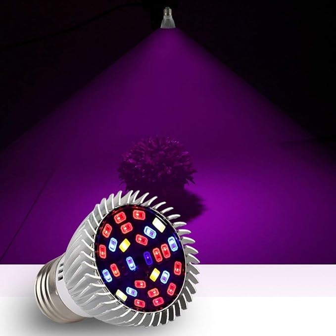 LED Grow Light Bulbs (4 Pack)28WAC85-265VE27 Base Light BulbsFull Spectrum Plant Bulbs Indoor Plant Growing Lights Lamp for Vegetable Greenhouse Hydroponic