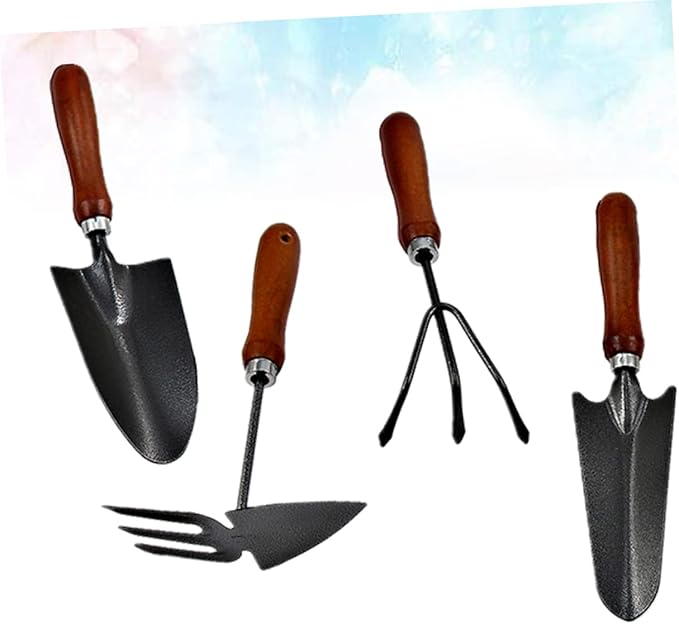 Totority 12pcs Mini Iron Spade Gardening Stoving Varnish Shovels for Planting and Weeding Lightweight Tools for Garden for Flowers and Vegetables