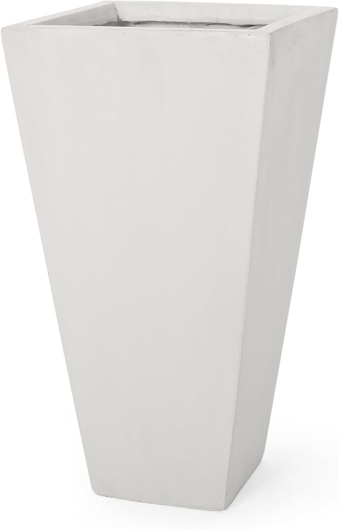 13 Outdoor Small Stone Planter White