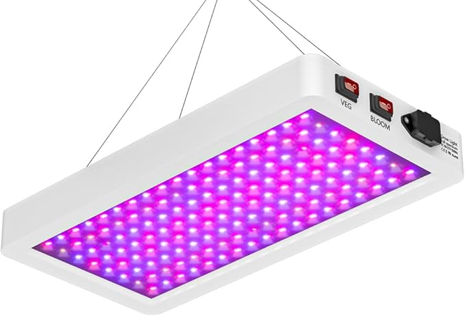 500W Full Spectrum LED Plants Growth Lights UV IR Indoor Seeds Fill Lamps Veg/Bloom Modes Dimmable Greenhouse Tent Hydroponic Lighting 100-277V for Gardening Succulent Cactus Bonsai wtih Hook US Plug