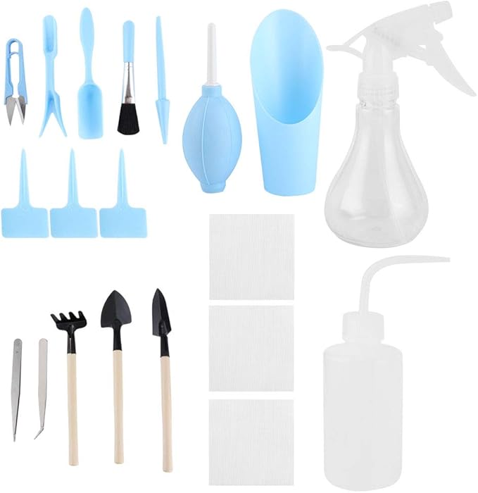 Lightweight Plants Tool Set Easy to Carry and for Bonsai Indoors Small Plants with Bonsai Plants Tool (Blue)
