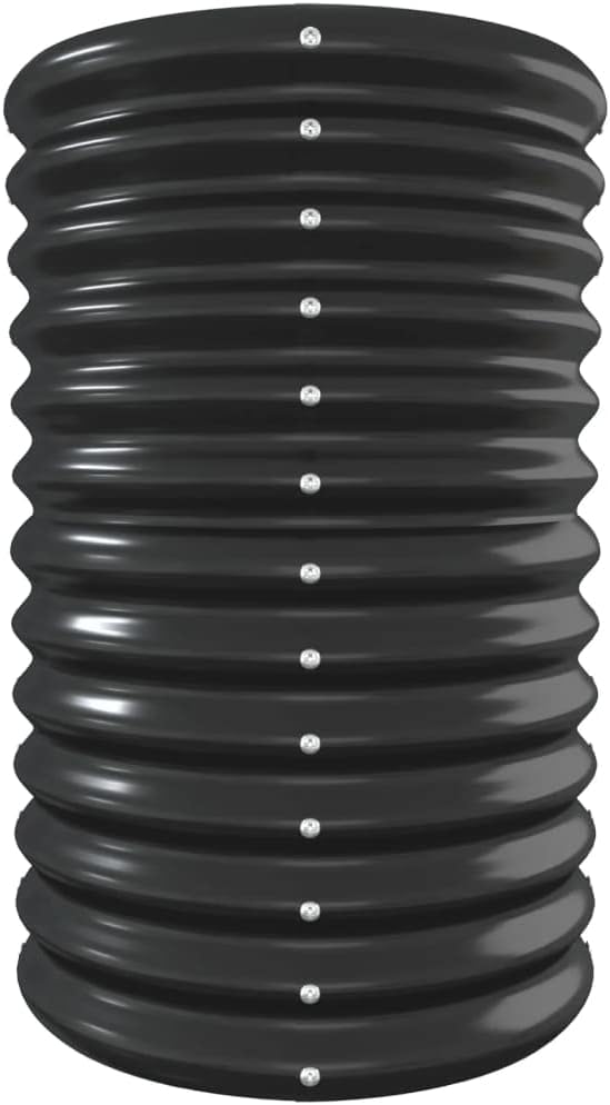 SKM Garden Raised Bed Anthracite Powder-Coated Steel Large DurableAnthracite (Weight 33.4KG)