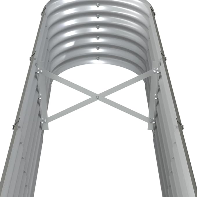Patio Raised Bed Powder-Coated Steel 102.4x15.7x14.2 GrayWeight:16.62lbs318879