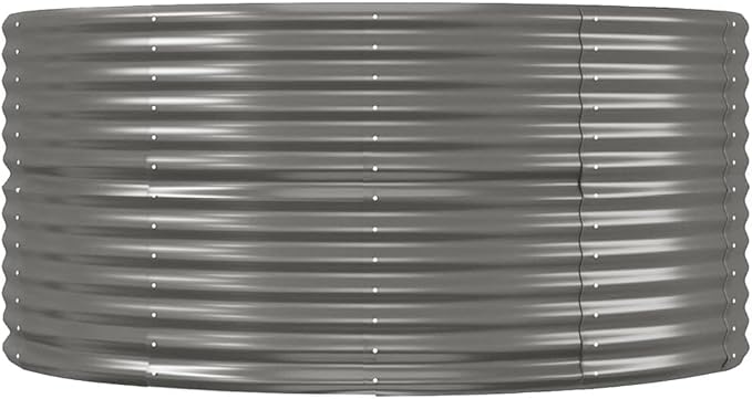 Garden Raised Bed Garden Bed Planter Boxes Outdoor Raised Planter Suitable for Flowers Patios Restaurants Backyard Gray 176x55.1x26.8 Powder-Coated Steel