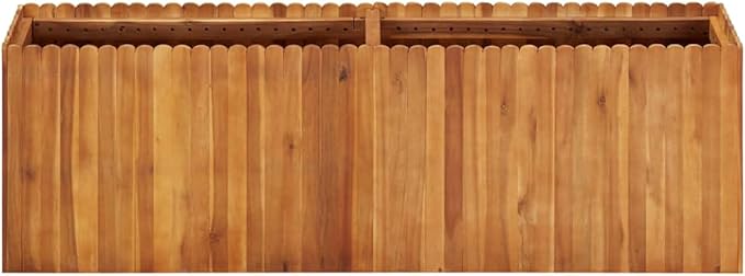 Garden Raised Bed Planter Boxes Outdoor Garden beds Outdoor Plant pots Suitable for Flowers Restaurants Backyard Patios 59x11.8x19.6 Solid Acacia Wood