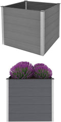 SKM Garden Raised Bed WPC 39.4x39.4x35.8 Gray
