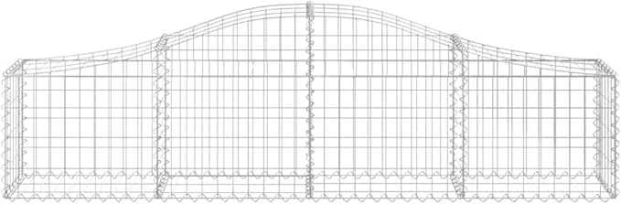 Arched Gabion Baskets Galvanized Metal Box 78.7 Decorative Large Planter for Gardening Outdoor Flower Beds Plant Set of