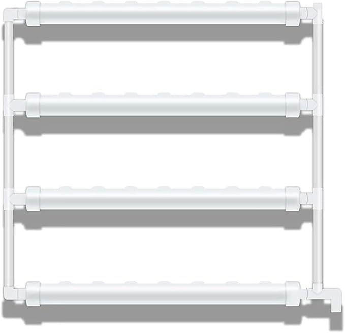 Wall-Mounted Hydroponic Grow Kit 1 Layer 36 Holes Site Hydroponic Kit Hydroponics Growing System with Water Pump Pump Timer Nest Basket and Sponge
