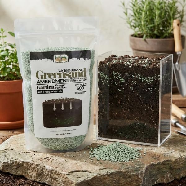 Old Cobblers Farm Greensand Fertilizer Soil - Lawns Gardens Trees Shrubs Container Plants - Organic Sustainable Soil Improvement (5 lbs | 10 lbs | 15 lbs | 20 lbs) (15 lbs)