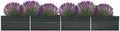 Garden Raised Bed Galvanized Steel 236.2x31.5x17.7 Anthracite