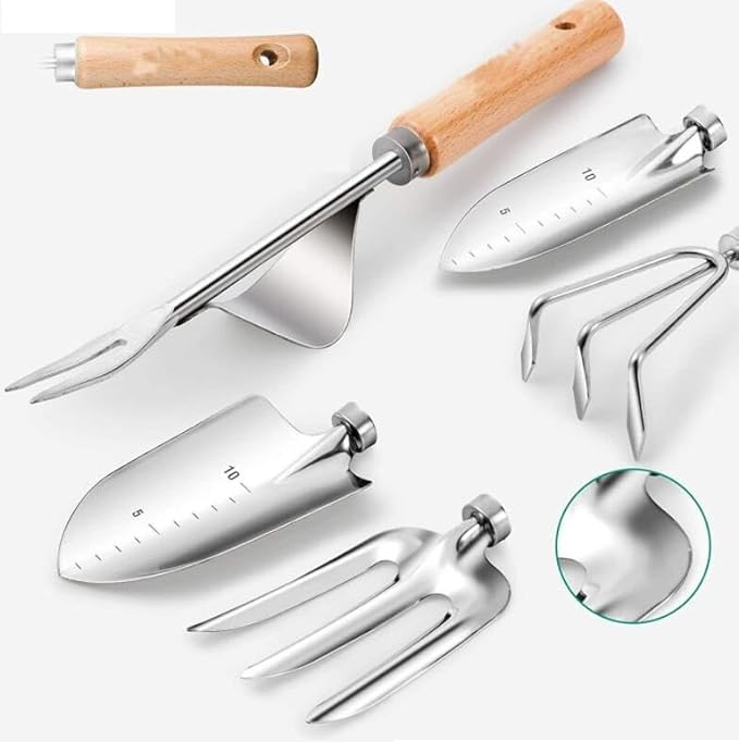 Gardening Tools 9-Piece Heavy Duty Gardening Hand Tools Durable Organizer HandbagRust-Proof Combination Garden Tool Set