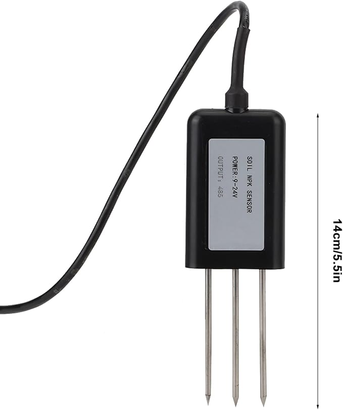 Soil NPK Sensor nitrogen and Potassium Sensor Agricultural Nutrient Intelligent Fertilizer Greenhouse Detector Environmental Fertilizer high- Intelligent Detector Garden