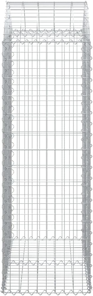 Gabion Basket Silver Galvanized Iron 39.4x19.7x63.0 in Rectangular Outdoor Planter for Garden Sound Dampening Raised Garden Bed