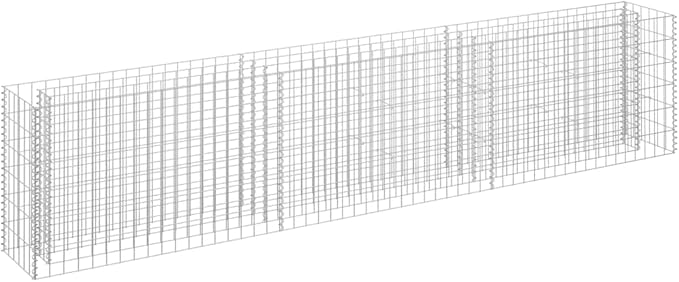 YAFF Gabion Raised Bed Galvanized Steel 106.3x11.8x23.6 (41.8lbs)