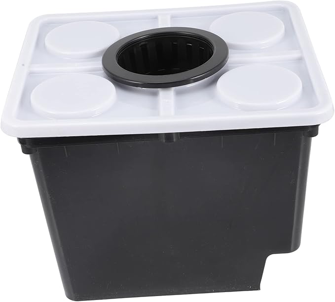 Mipcase Hydroponics System Bucket Durable Planting Basket for Soilless Vegetable Cultivation Easy Assembly Suitable for Indoor Outdoor Use with Single Cover