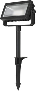Outdoor LED Spotlight with Metal Ground Spike - 16.8W Adjustable Die-Cast Aluminum Landscape Lighting Wet Location Safe for Garden Pathway and Yard Illumination