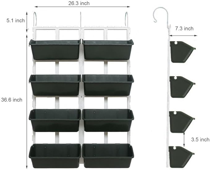 Vertical Herb Planter Garden Flowers Vegetables Boxes Wall Elevated Raised Bed