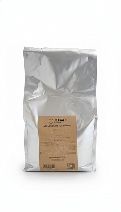 Greenway Biotech Inc. Azomite Rock Dust Volcanic Ash Organic Fertilizer with Micronutrient &amp Trace Minerals- Natural Mineral Soluble Plant Fertilizers for Enhances &amp Increases Crop Yield (20