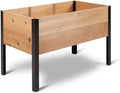 Gardener's Supply Company Raised Garden Bed Elevated Cedar Planter Box | 2' x 4' Heavy Duty Standing Garden Planters for Outdoor Plant Vegetables &amp Flower Gardening Perfect for Patio Lawn &amp B