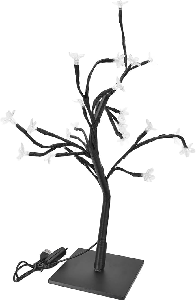 Lamp LED Cherry Tree Lamp USB ed Bonsai with 24 Warm White LEDs ficial Tree Lamp for Home G Pla Base with ible Branches