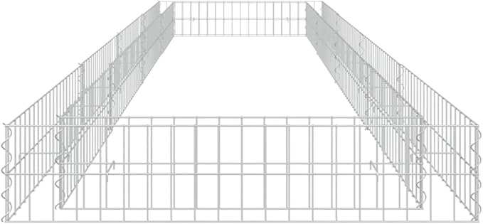 Gabion Raised Bed Galvanized Steel 157.5x39.4x7.9 bWeight-28 lbs