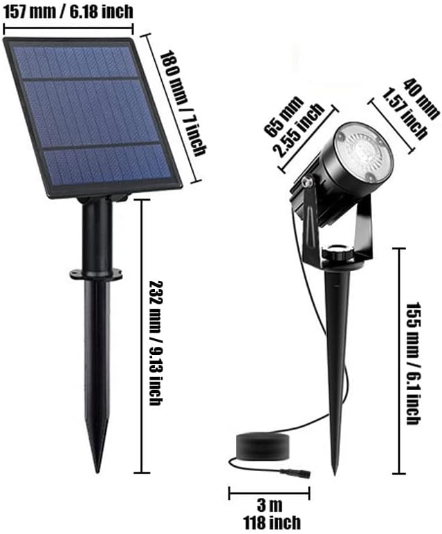 Solar Lawn Spotlight LED Outdoor IP65 Waterproof Lighting Villa Garden Garden Light Warm White/Daylight White/RGB